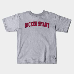 Wicked Smaht (Smart) – Collegiate, University Kids T-Shirt